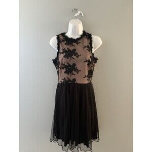 Vtg Mesh Speechless Dress Size 7 Black Lace Y2K Babydoll Fairy Whimsigoth